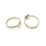 Baza inel reglabila, finisaj argintiu inchis, platou 8 mm (cod 3-72)