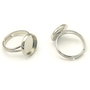 Baza inel reglabila, finisaj argintiu inchis, platou 12 mm (cod 3-74)