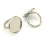 Baza inel reglabila, finisaj argintiu inchis, platou 18 mm (cod 3-77)