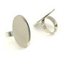 Baza inel reglabila, finisaj argintiu inchis, platou 30x20 mm (cod 3-86)