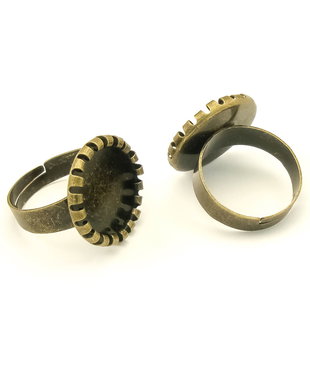Baza inel reglabila, finisaj bronz, platou 14 mm (cod 3-90)
