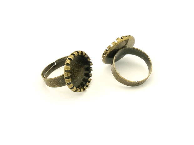 Baza inel reglabila, finisaj bronz, platou 14 mm (cod 3-90)