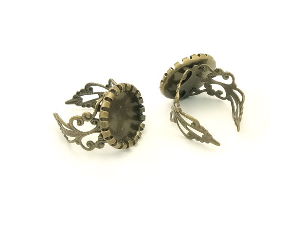 Baza inel reglabila, finisaj bronz, platou 14 mm (cod 3-92)