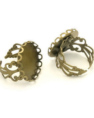 Baza inel reglabila, finisaj bronz, platou 19 mm (cod 3-93)