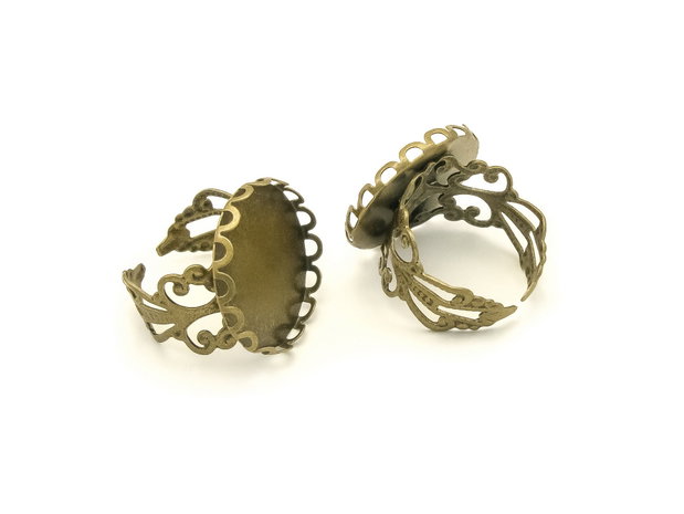 Baza inel reglabila, finisaj bronz, platou 19 mm (cod 3-93)
