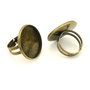 Baza inel reglabila, finisaj bronz, platou 23 mm (cod 3-96)