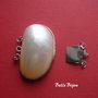 Inchizatoare 3 siruri model scoica alba 16x36x46 mm