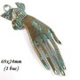 3644 - (1 buc) Pandantiv bronz verdigris