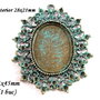 3645 - (1 buc) Baza cabochon bronz verdigris
