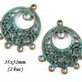 3649 - (2 buc) Chandelier bronz verdigris