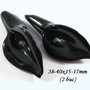 3653 - (2 buc) Onix negru lucios, flori cale, 38-40x15-17mm