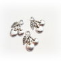 1b charm cirese,placat argint antichizat 20x15mm SRG0 01