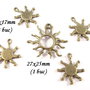 3661 - SET 5 buc Charms si minipandantiv bronz soare