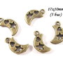 3659 - (5 buc) Charms bronz semiluna