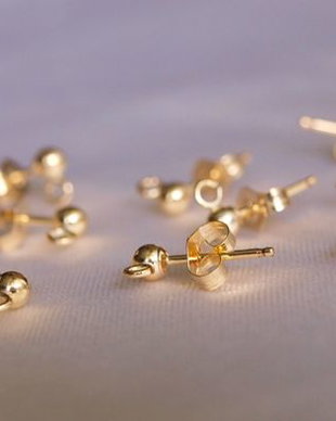 Baza cercei, gold filled (1per)