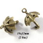 3667 - (2 buc) Charms bronz umbrela