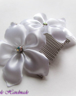 Pieptene par Arwen - accesoriu mireasa satin