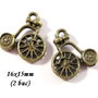 3682 - (2 buc) Charms bronz bicicleta