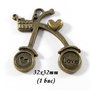 3683 - (1 buc) Charms bronz bicicleta