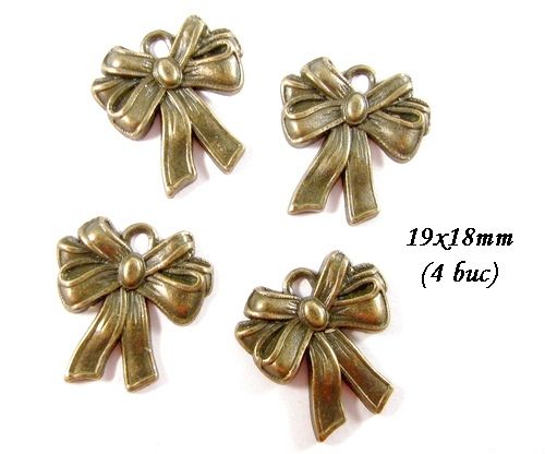 3701 - (4 buc) Charms bronz fundita