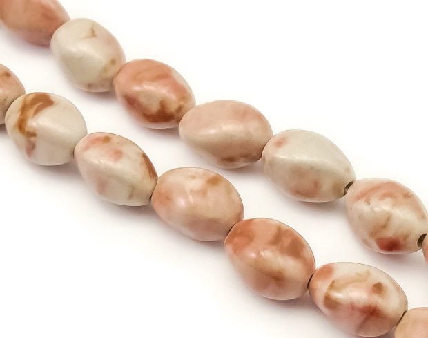 Margele portelan, oval rasucit 20,5x15 mm (cod 22-37)