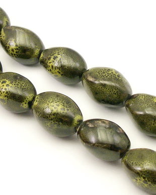 Margele portelan, oval rasucit 20x14 mm (cod 22-39)