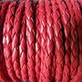 SNUR IMPLETIT ECOPIELE ROSU - GRENA - 4 MM ( 100 CM )