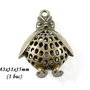 3732 - (1 buc) Pandantiv bronz cocos 3D