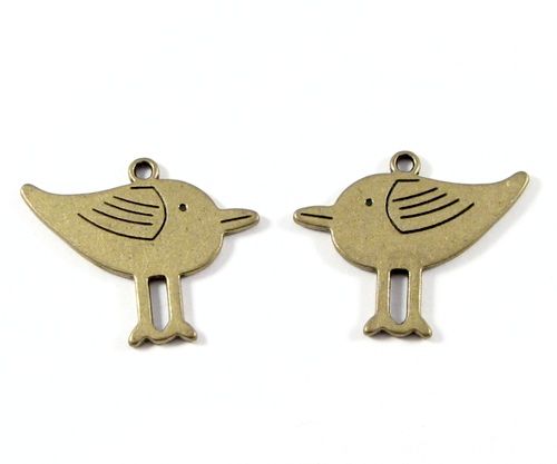 3733 - (2 buc) Pandantiv bronz puisor