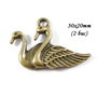 3734- (2 buc) Pandantiv bronz lebede