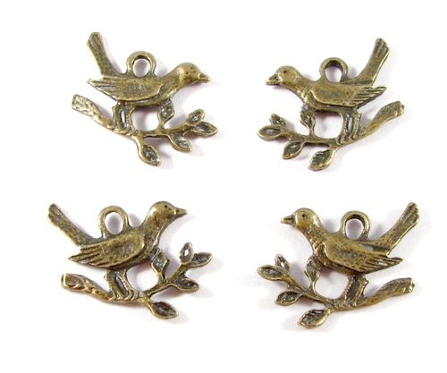 3738 - SET Pandantiv charms bronz pasari