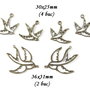 3753 - SET Pandantive charms bronz randunele in zbor