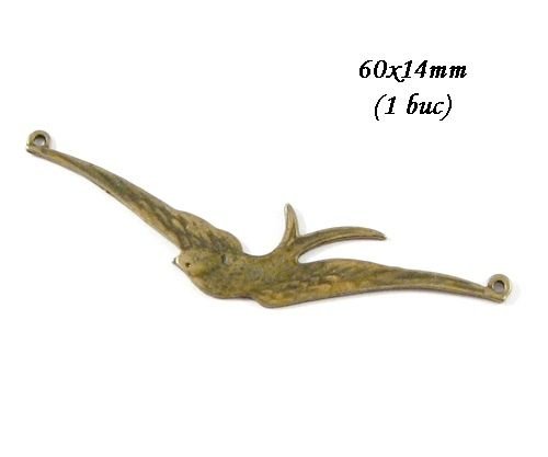 3755 - (1 buc) Pandantiv link bronz randunica
