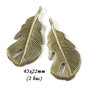 3761 - (2 buc) Pandantiv bronz pana