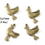 3763 - (4 buc) Charms bronz pasare