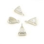 Agatatoare pandantiv, finisaj argintiu, 15x10x6 mm (cod 10-18)