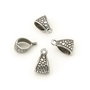 Agatatoare pandantiv, finisaj argintiu antichizat, 14x9x8 mm (cod 10-21)