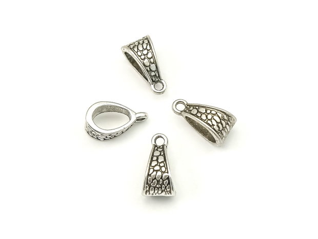 Agatatoare pandantiv, finisaj argintiu antichizat, 14,5x7x8 mm (cod 10-22)