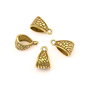 Agatatoare pandantiv, finisaj auriu antichizat, 14x9x8 mm (cod 10-30)