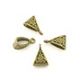 Agatatoare pandantiv, finisaj bronz, 15x10x6 mm (cod 10-36)