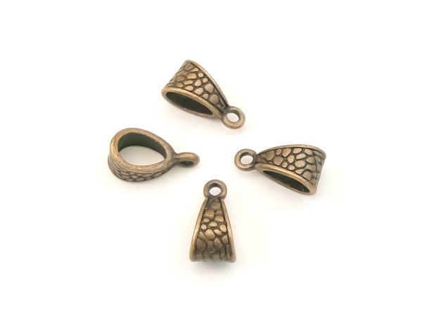 Agatatoare pandantiv, finisaj cupru antichizat, 14,5x7x8 mm (cod 10-42)