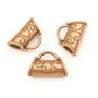 Agatatoare pandantiv, finisaj cupru antichizat, 14x20,5x7 mm (cod 10-44)