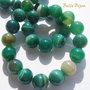Agate dungate verzi NATURALE aprox 12.5 mm