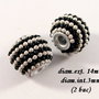 3803 - 2 buc Margele indoneziene alb negru