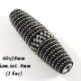 3804 - 1 buc Margele indoneziene argintiu negru