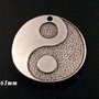 3805 - Pandantiv zamac argintat disc yin yang