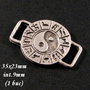 3807 - Link / conector zamac argintat yin yang