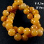 3848 - (8 buc) Jad galben mustar sfere 8-8,5mm