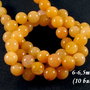 3850 - (10 buc) Jad galben mustar sfere 6-6,5mm