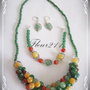 SET-AVENTURIN VERDE, CARNEOL SI JAD VERDE SI GALBEN